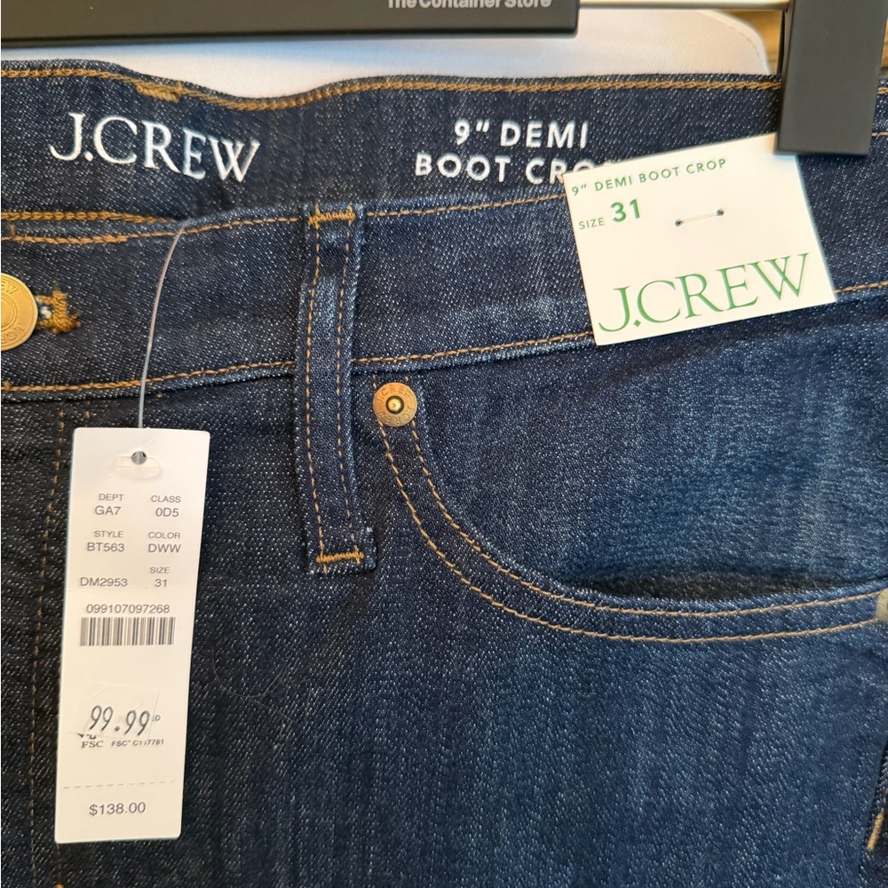 NWT J. Crew Women's Indigo 9” Demi Boot Cut Jeans, Sz 31 - Picture 2 of 9